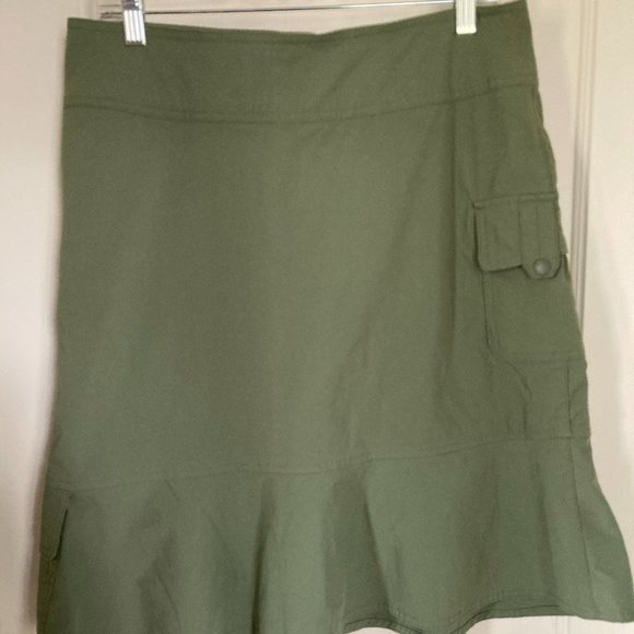 Royal Robbins Olive A-Line Skirt - Picture 1 of 5